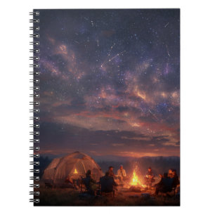 Galaxy Campfire Starry Night Notebook Notizblock