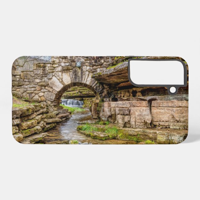 Galaxy Cascade d'Ozarks sous le pont Samsung Coque (Verso Horizontal)
