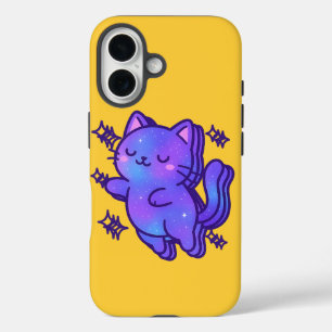 Galaxy Cat Dreams - Spielvolle kosmische Kitt für iPhone 16 Hülle