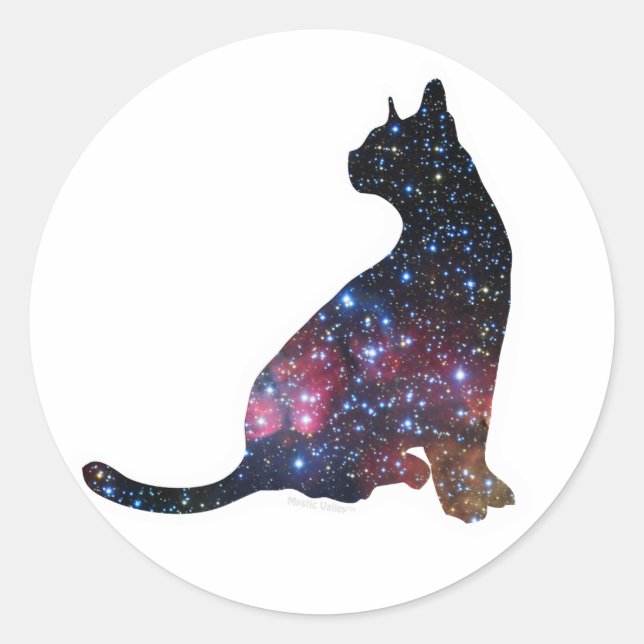 Galaxy Cat Sticker 3 (Vorderseite)