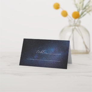 Galaxy Celestial Space Cosmos Stars Hochzeit Platzkarte