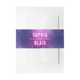 Galaxy Celestial Stars Hochzeitessen Personalisier Einladungsbanderole