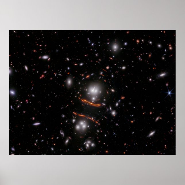 Galaxy Cluster PLCK G165.7 (NIRCam Image) Poster (Vorne)