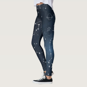Galaxy Constellations Sky Astronomy Sterne Planete Leggings