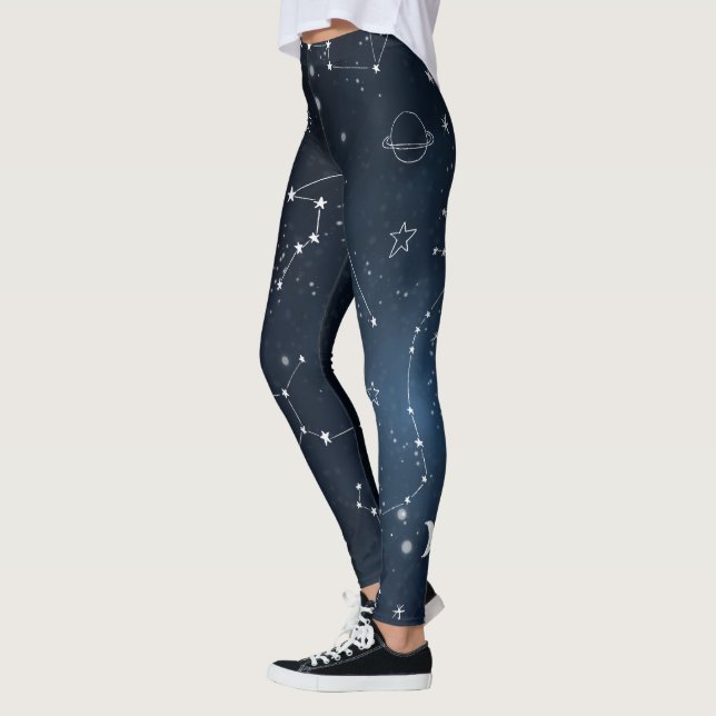 Galaxy Constellations Sky Astronomy Sterne Planete Leggings (Links)
