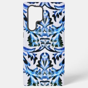 Galaxy Coque de galaxie Samsung bleu feuille filée