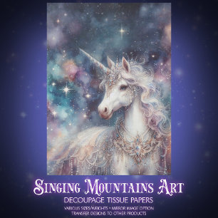Galaxy Einhorn Fantasy Dekorative Papiere Seidenpapier
