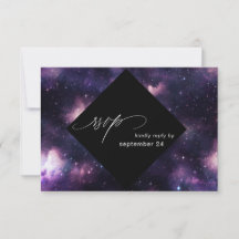 Galaxy Espace extra-atmosphérique avec carte RSVP 