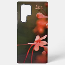 Fleur orange personnalisée Samsung Coque