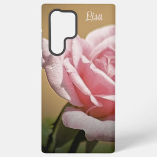 Galaxy Fleur rose rose personnalisée Samsung Coque