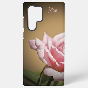 Galaxy Fleur rose rose personnalisée Samsung Coque
