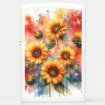 Galaxy Floral Sonnenblume Zippo Lighter