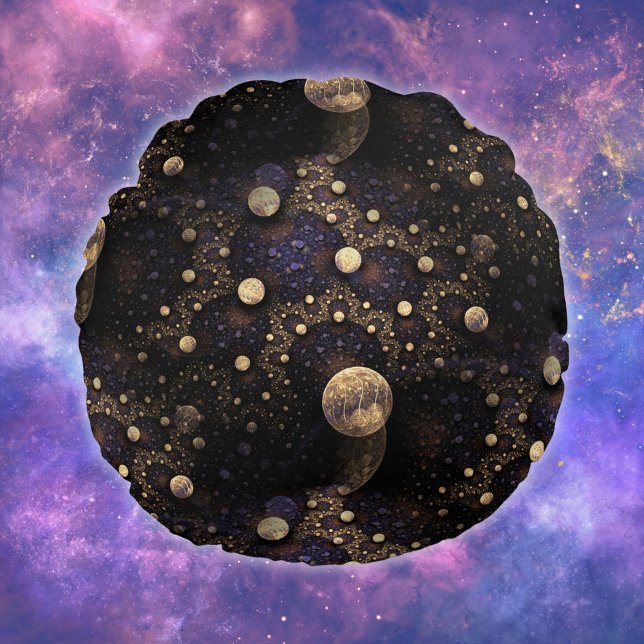 Galaxy-Fraktal Rundes Kissen (Von Creator hochgeladen)
