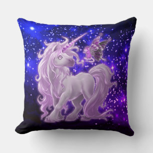 Galaxy Funkelndes Rosa Einhorn Kissen