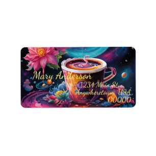 Galaxy Garden-Kaffee Adressaufkleber