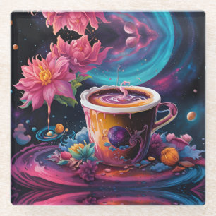 Galaxy Garden Kaffee Kunst Glasuntersetzer