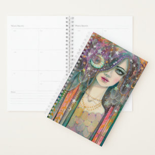 Galaxy Girl im Bohemian-Stil von Molly Harrison Planer