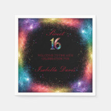 Galaxy Glow Sweet 16 serviettes en papier