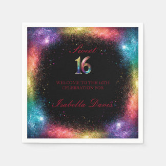 Galaxy Glow Sweet 16 serviettes en papier