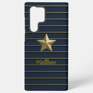 Galaxy Gold Star sur Navy Blue Samsung coque