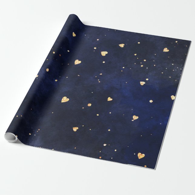 Galaxy Herz Geschenkpapier (Ungerollt)