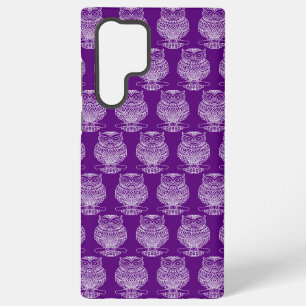 Galaxy Hibou (violet) - Coque Samsung (S22 Ultra)