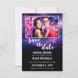 Galaxy Hochzeit geschrieben Save the Date in den S Einladung