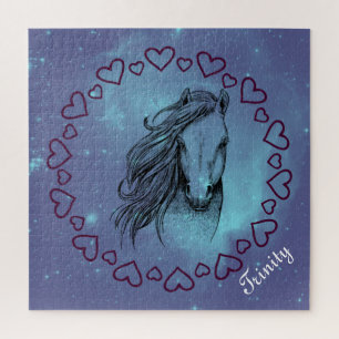 Galaxy Horse & Hörer mit optionalem Namen