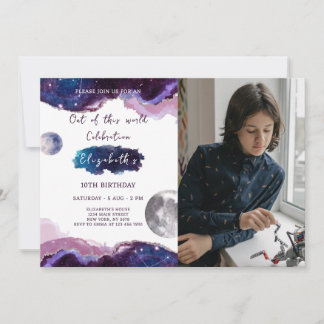 Galaxy Invitation Anniversaire Avec Photo