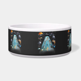 Galaxy-Kat-Schwimmen-T-Shirt | Süße Astronauten-Ka Napf