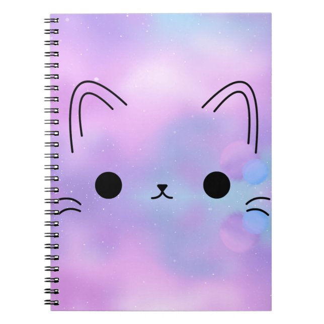 Galaxy Kitty Notebook Notizblock (Vorderseite)