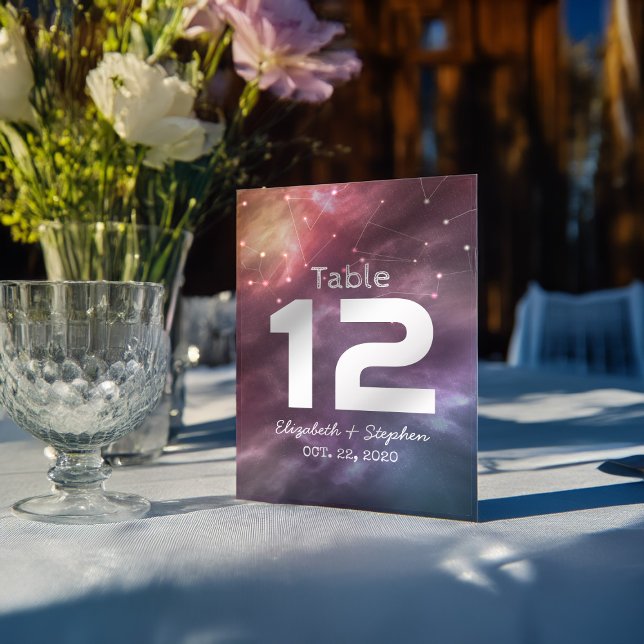 Galaxy-Konstellationen für Hochzeitsplatz-Tischnum Einladung (Von Creator hochgeladen)