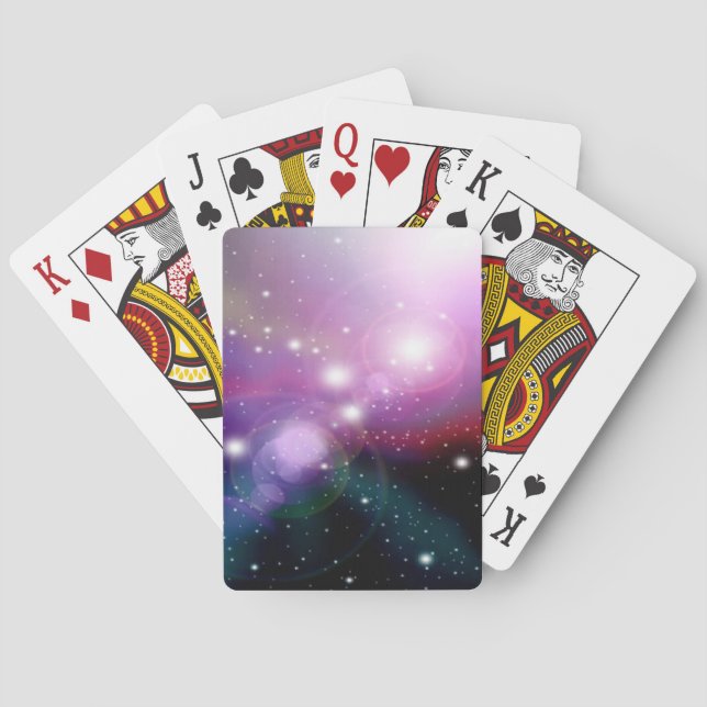 Galaxy Light Art Design Abstrakt Spielkarten (Rückseite)