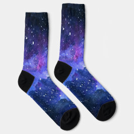 Galaxy Lila Space Nebula Coole Adventure Mens Socken