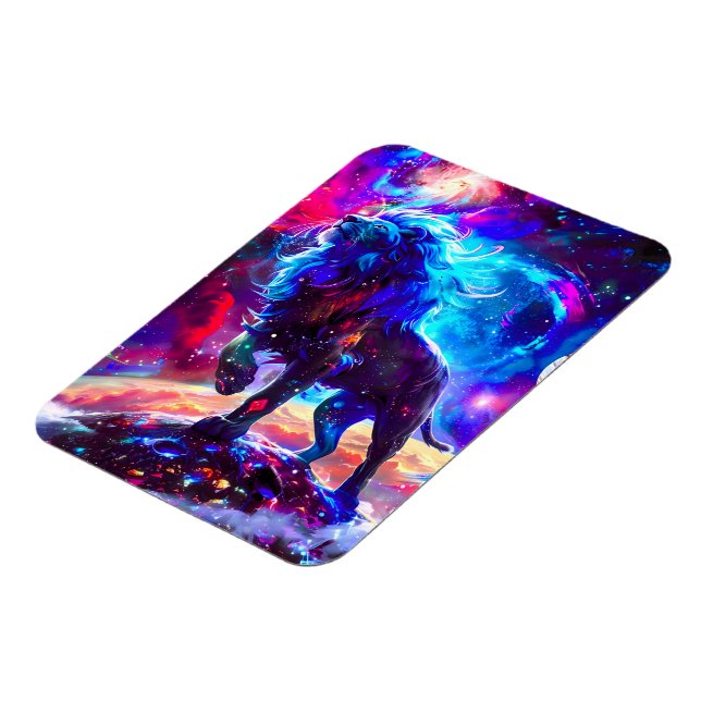 Galaxy Lion Blue Magnet (Linke Seite)