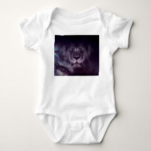 Galaxy Lion Face Art Wallpaper Baby Strampler