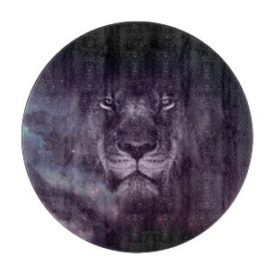 Galaxy Lion Face Art Wallpaper Schneidebrett