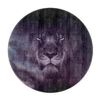 Galaxy Lion Face Art Wallpaper Schneidebrett