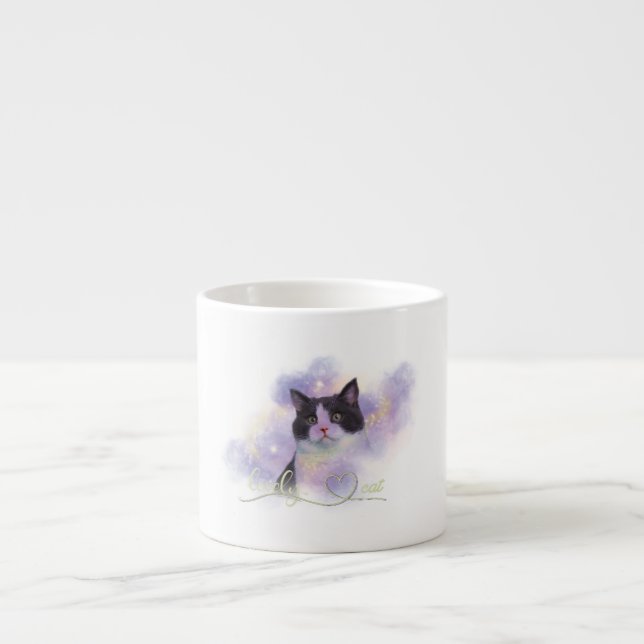 Galaxy Lovely Cat Espressotasse (Vorderseite)
