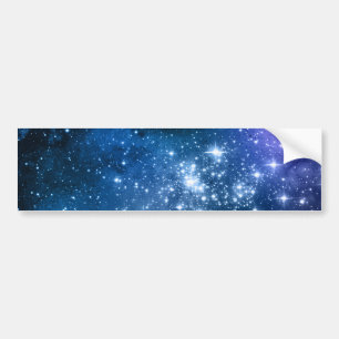 Galaxy Lovers Starry Space Blue Sky White Glitzern Autoaufkleber