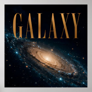 Galaxy Luxus-Weltraum-Editorialgrafik Poster
