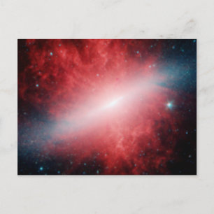 Galaxy M82 Infrarot Spitzer Teleskop Postkarte