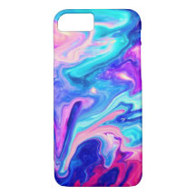Galaxy Marble Modernes Abstraktes iPhone mit Wasse