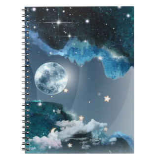 Galaxy Moon Diary/School Notebook  Notizblock