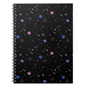 Galaxy Moon Stars, Nachthimmel, Astronomie Notizblock