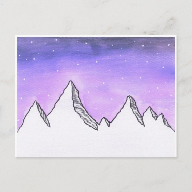 Galaxy Mountain Postcard Postkarte (Vorderseite)