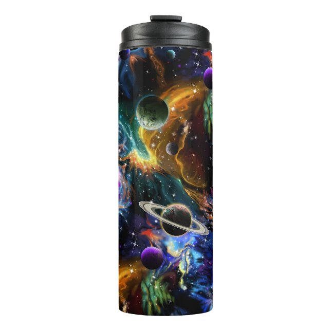 Galaxy-Nebel und Planeten Thermosbecher (Vorderseite)