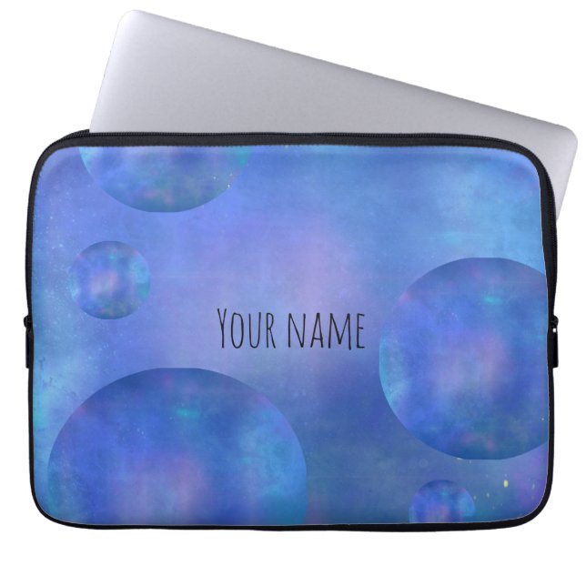 Galaxy Nebula Laptop Sleeve case Custom Name  (Vorderseite)