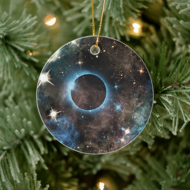 Galaxy Nebula Planet Hubble Telescope Fotografie Keramik Ornament (Baum)