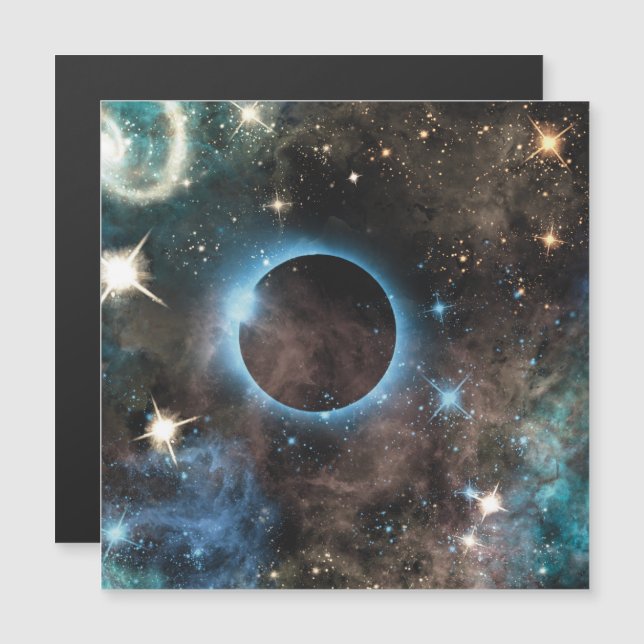 Galaxy Nebula Planet Hubble Telescope Fotografie Magnetkarte (Vorne/Hinten)